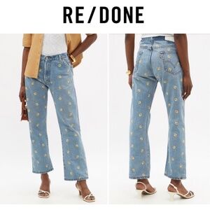 RE/DONE X Levi's 70s Floral-Embroidered Upcycled Jeans